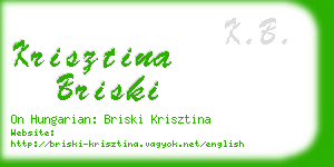 krisztina briski business card